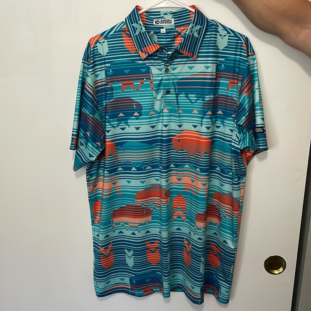 Men’s Raised By Coyotes Caprock Buffalo Golf Polo